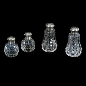 (4) Salt & Pepper Shakers, American Brilliant Cut Glass