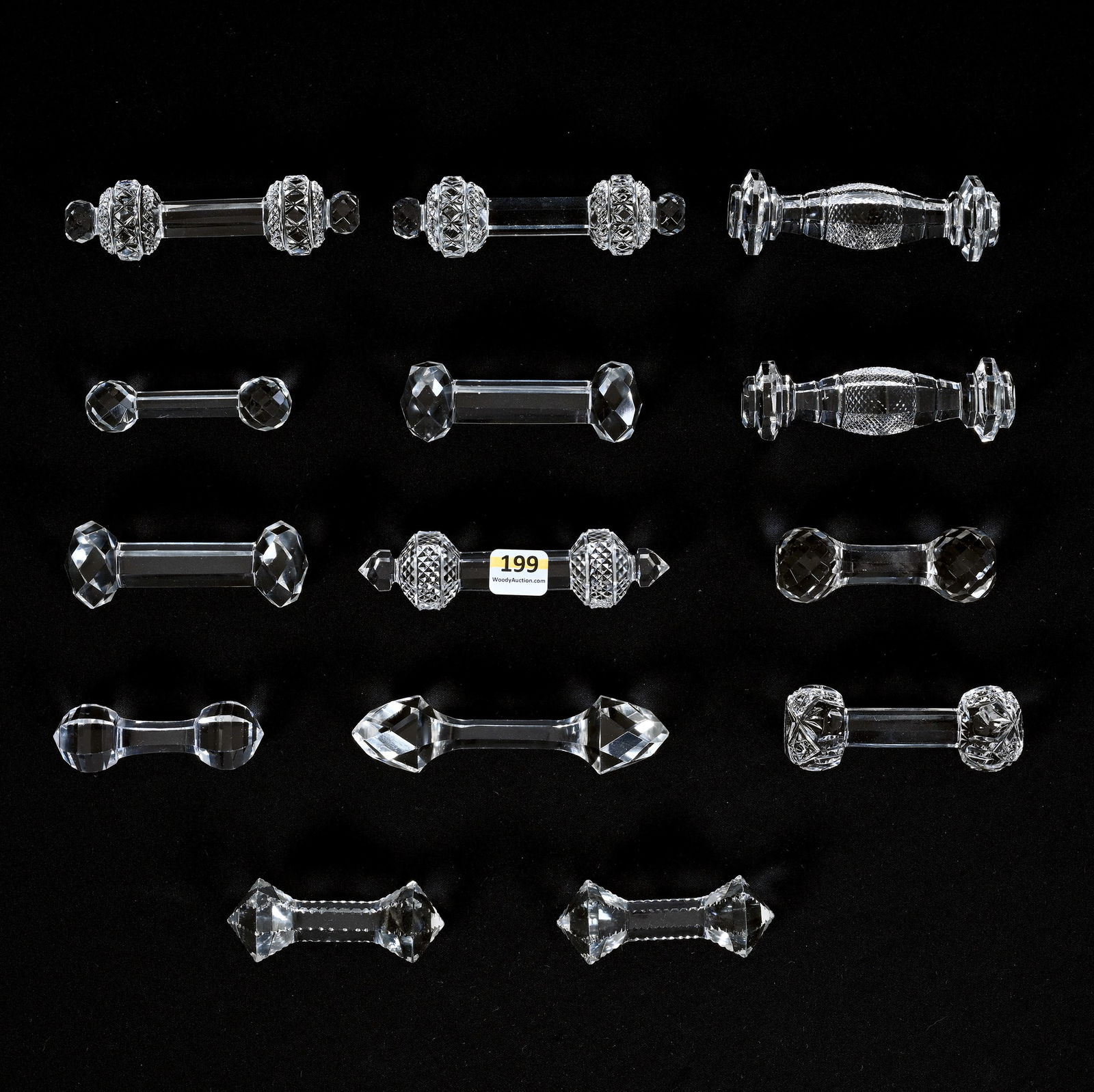 (14) Knife Rests, American Brilliant Cut Glass, Assorted Patterns (1 of 5)