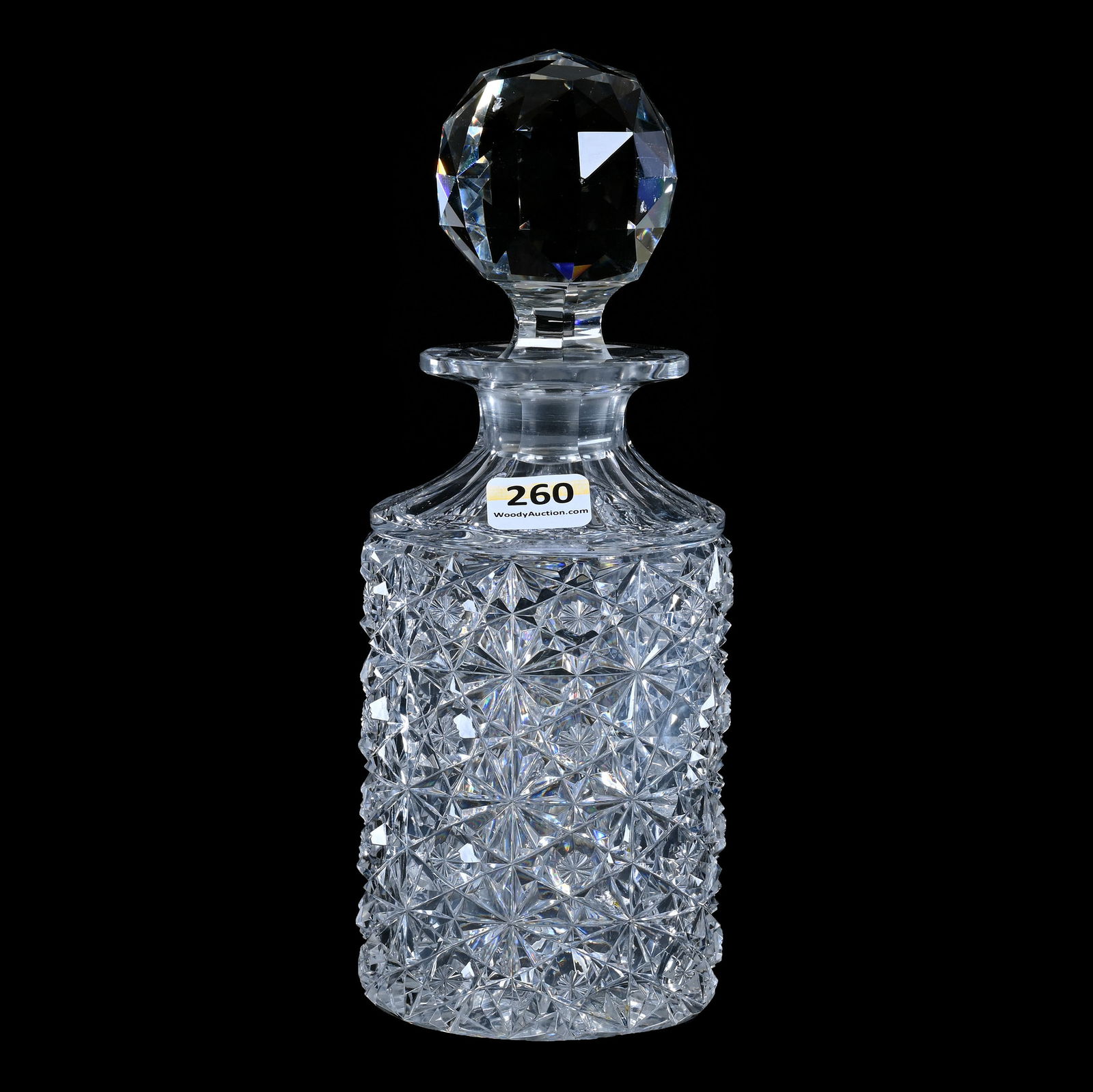 Cologne Bottle, American Brilliant Cut Glass, Russian Pattern, Star Cut Buttons (1 of 3)