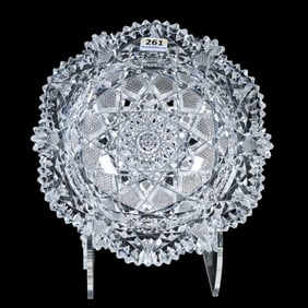 Bowl, American Brilliant Cut Glass, Seneca Pattern By Empire