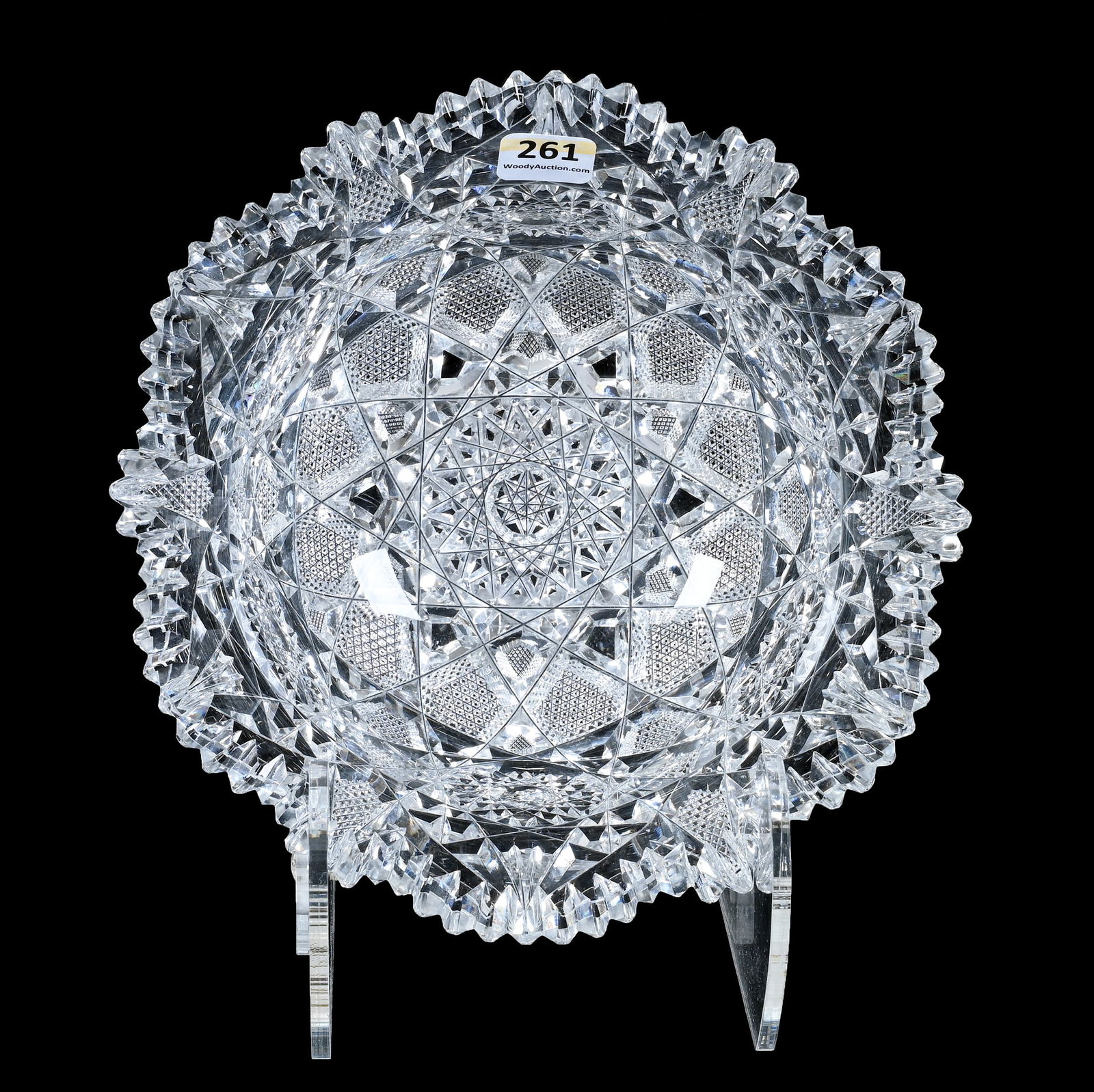 Bowl, American Brilliant Cut Glass, Seneca Pattern By Empire (1 of 3)