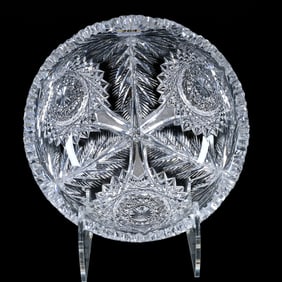 Bowl, American Brilliant Cut Glass, Mary Pattern Designed By W. C. Anderson, Patent 1904
