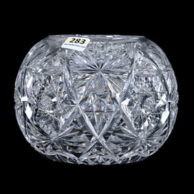 Rose Bowl, American Brilliant Cut Glass, Fredericka Pattern Designed By W. C. Anderson For American