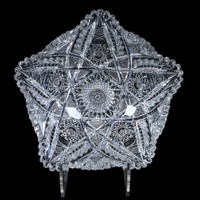 Bowl, Five-Sided, American Brilliant Cut Glass, Regalis Pattern Designed By W. C. Anderson For