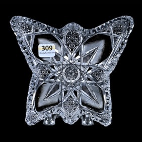 Dish, Figural Butterfly Form, American Brilliant Cut Glass