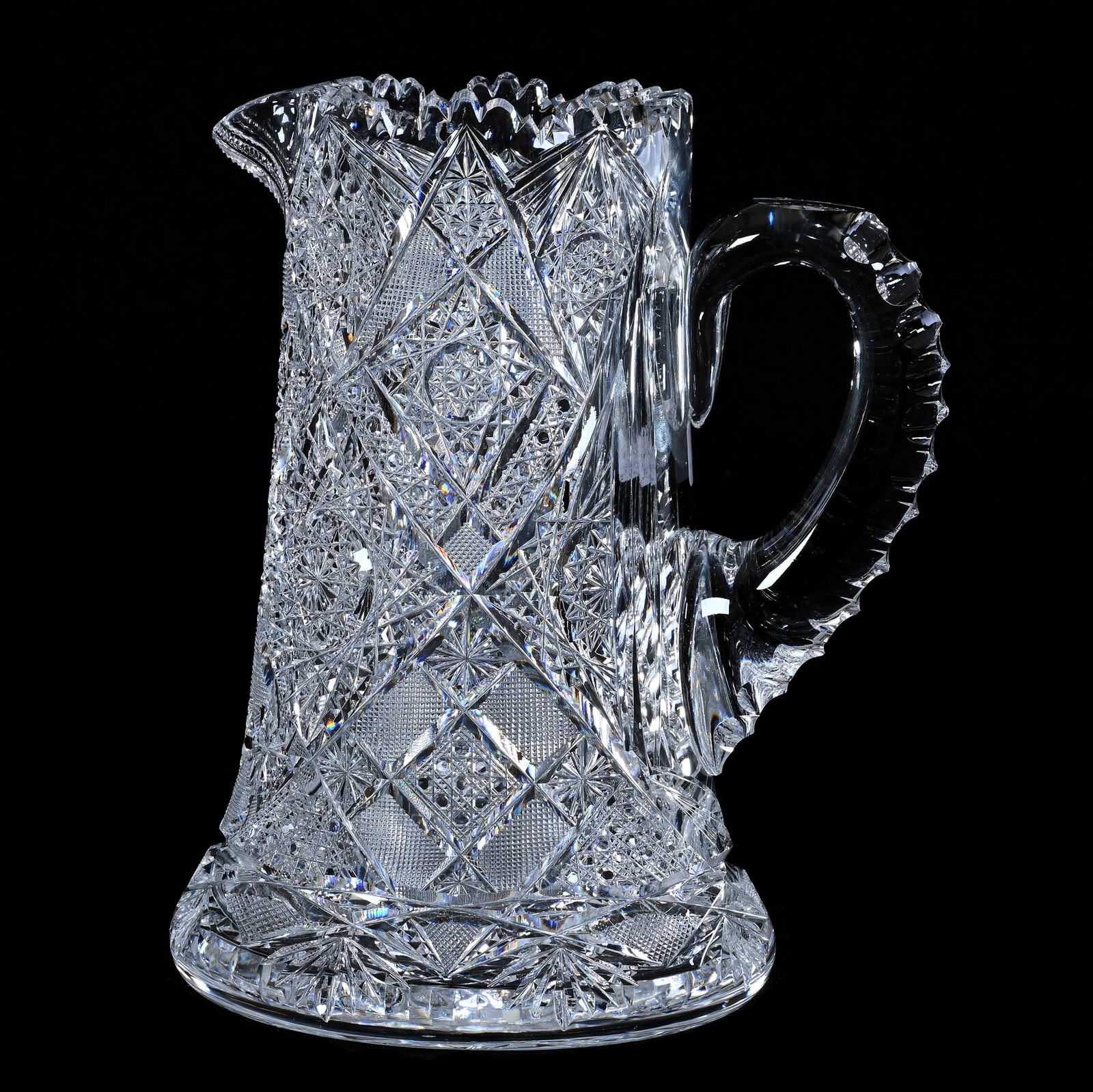 Pitcher, American Brilliant Cut Glass, Pattern #51 By Elmira (1 of 3)