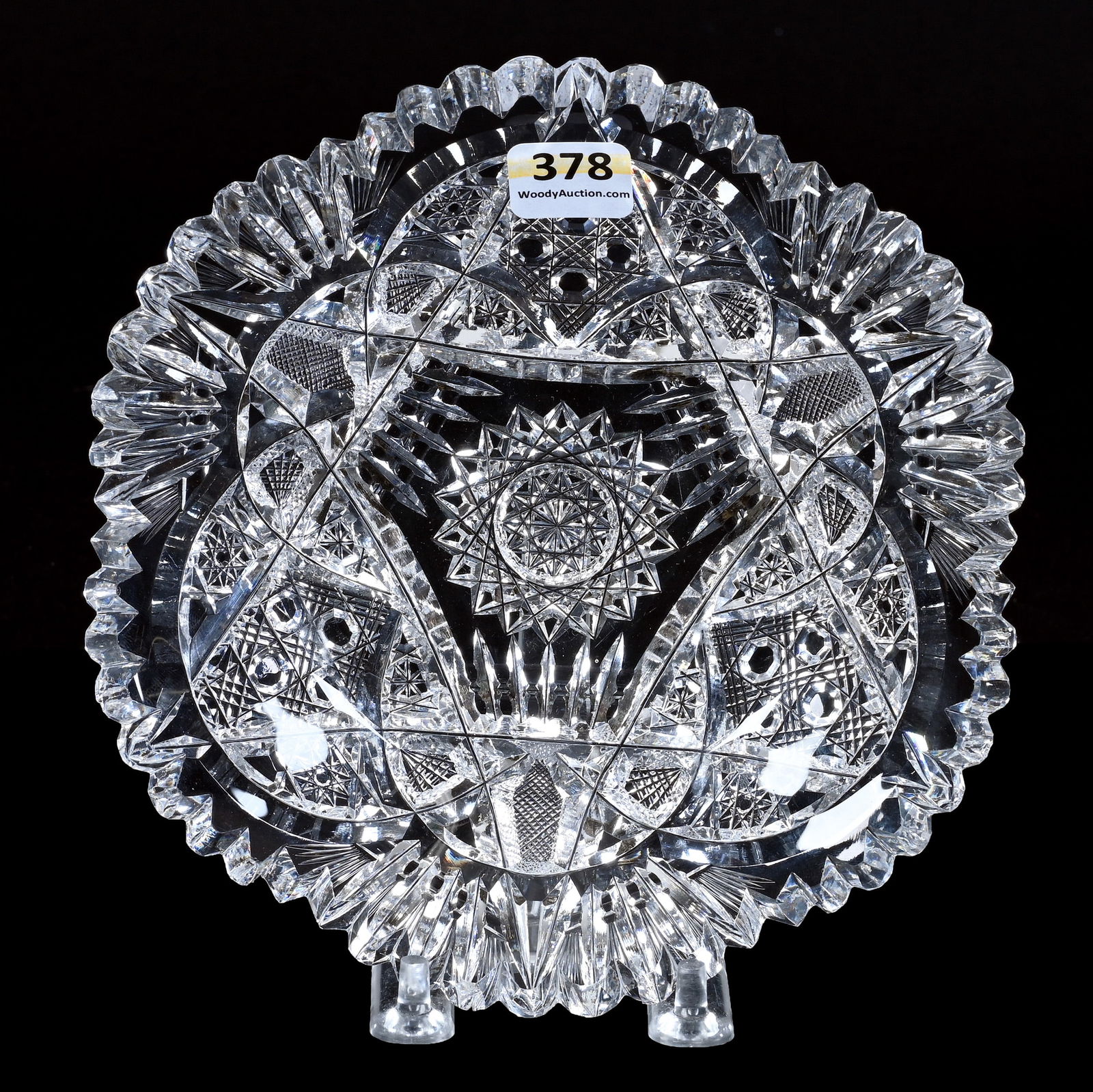 Plate, American Brilliant Cut Glass, Azora Pattern By Libbey (1 of 2)