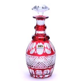 Decanter, St. Louis Crystal, Trianon Motif, Brilliant Period Cut Glass