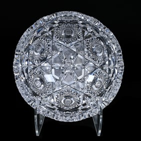 Bowl, American Brilliant Cut Glass, Stratford Pattern By Libbey