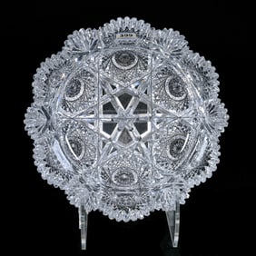 Bowl, American Brilliant Cut Glass, Stratford Pattern By Libbey