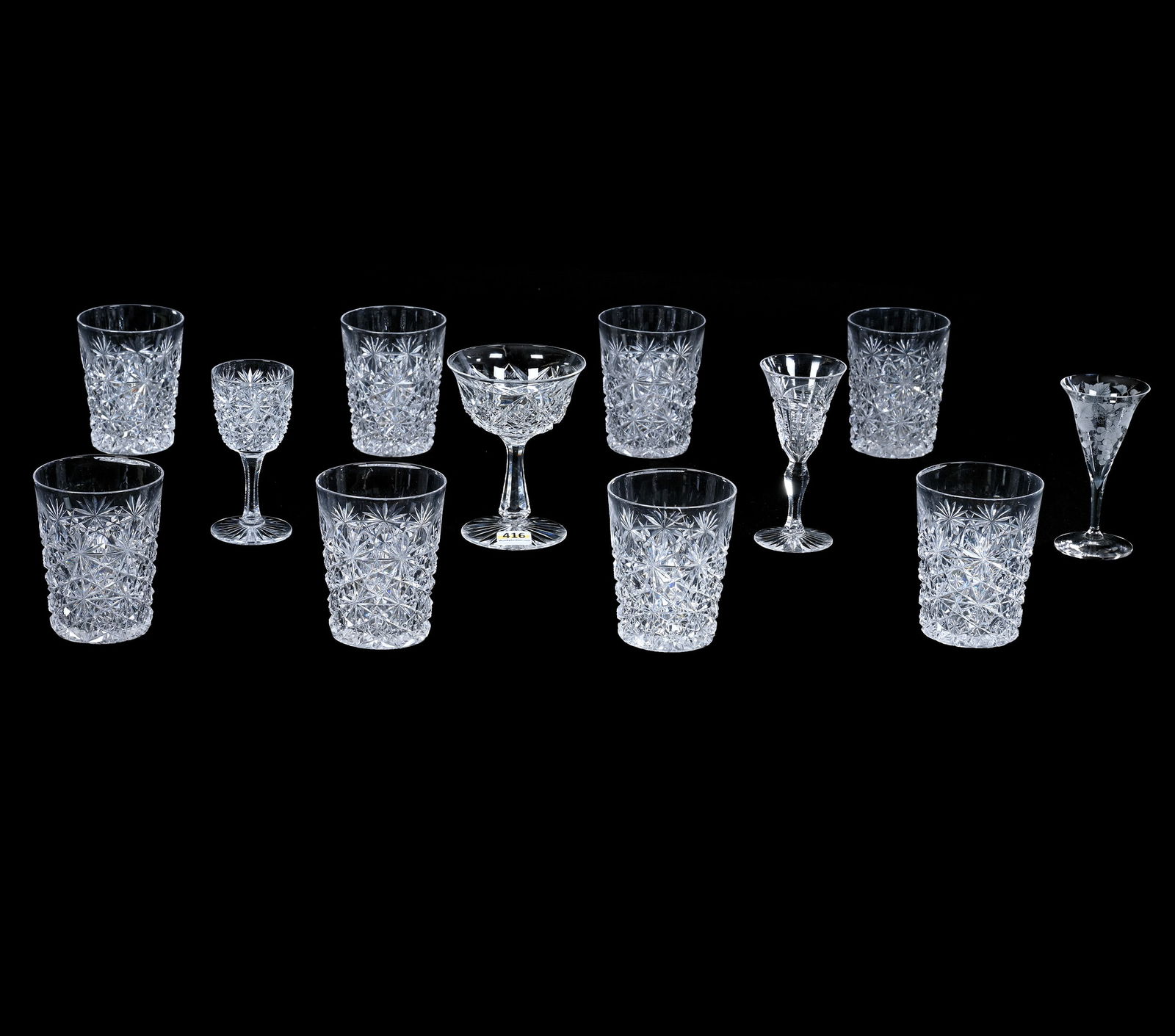 (8) Tumblers/(4) Stems, American Brilliant Cut Glass (1 of 5)