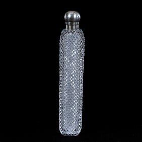 Lay Down Perfume, Brilliant Period Cut Glass, Diamond Cut Body