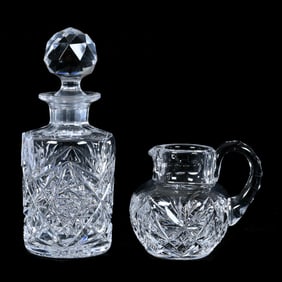 (2) Small American Brilliant Cut Glass Items