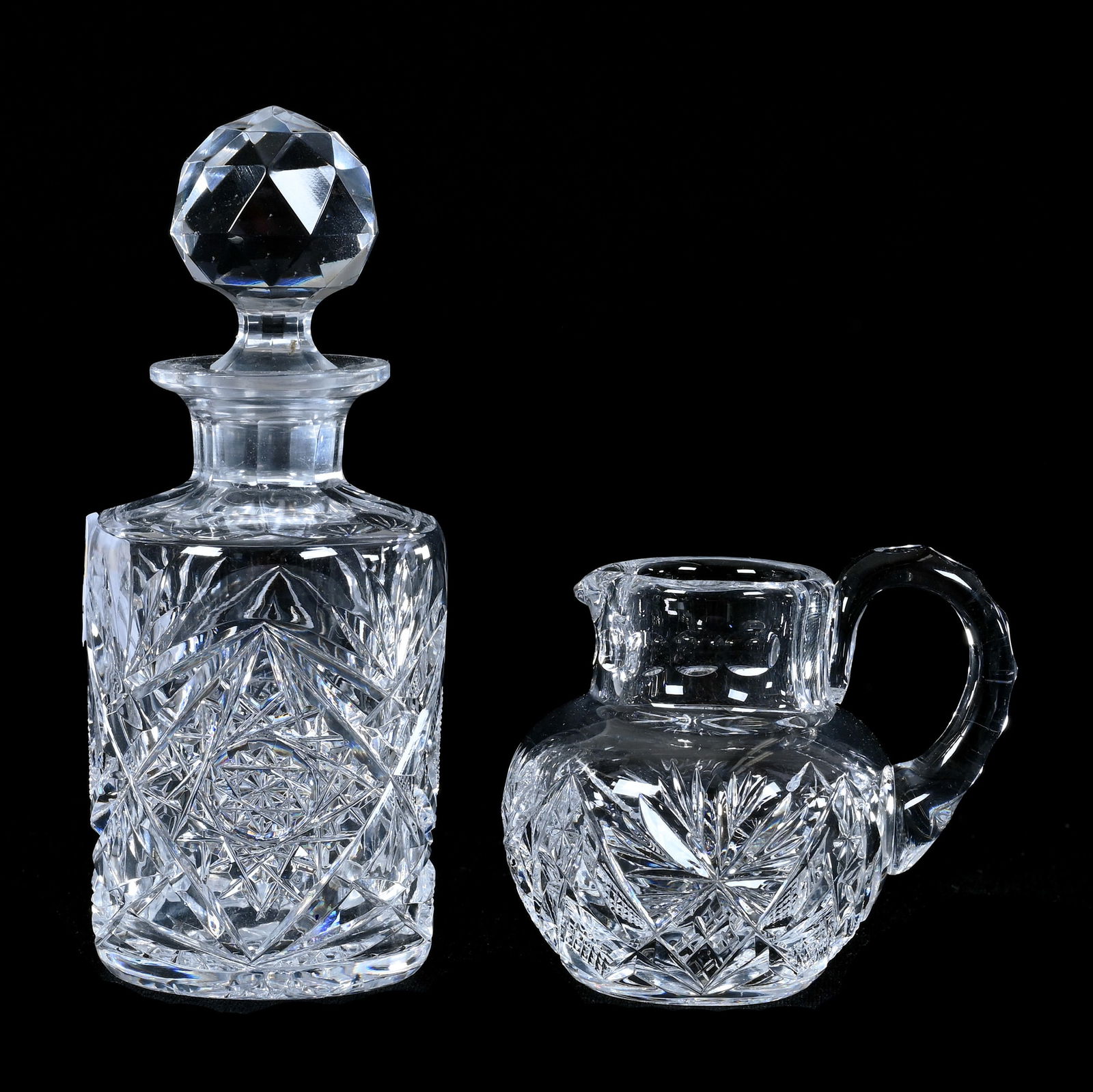 (2) Small American Brilliant Cut Glass Items (1 of 3)