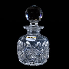 Cologne Bottle, American Brilliant Cut Glass, Signed Egginton Lotus Pattern