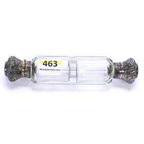 Double Lay Down Perfume, Brilliant Period Cut Glass, Panel Cut