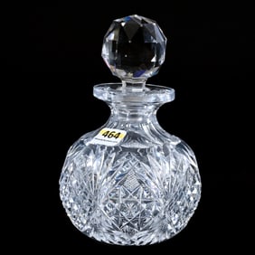 Cologne Bottle, American Brilliant Cut Glass, Hobstar, Crosscut Diamond And Fan Motif