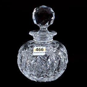 Cologne Bottle, American Brilliant Cut Glass, Bedford Pattern By Mt. Washington