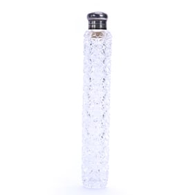 Lay Down Perfume, American Brilliant Cut Glass, Russian Pattern, Clear Cut Buttons