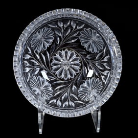 Bowl, American Brilliant Cut Glass, Signed Pitkin & Brooks