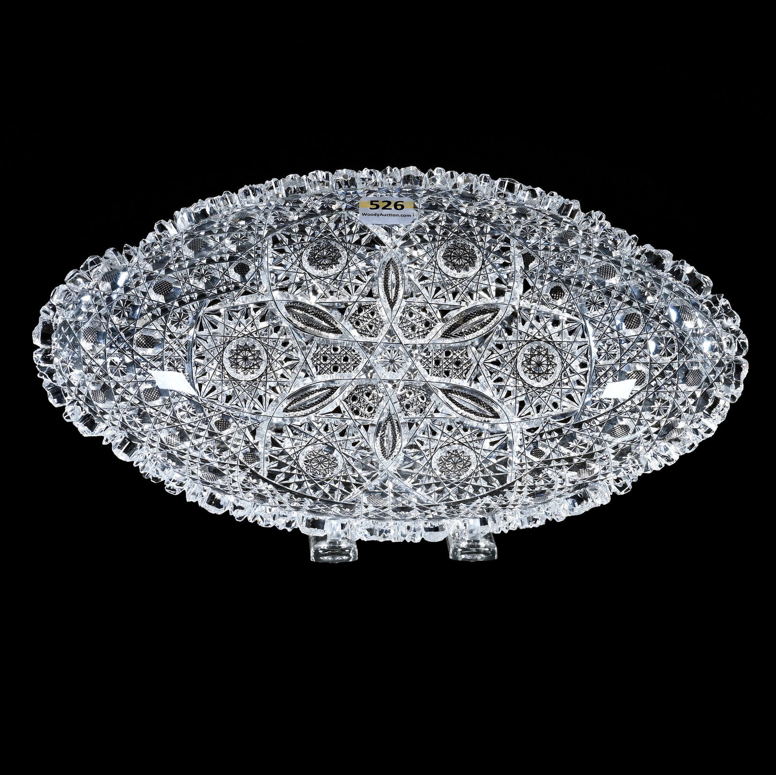 Celery Tray, American Brilliant Cut Glass, Propeller Pattern As Shown In Marshall Field Catalog (1 of 2)