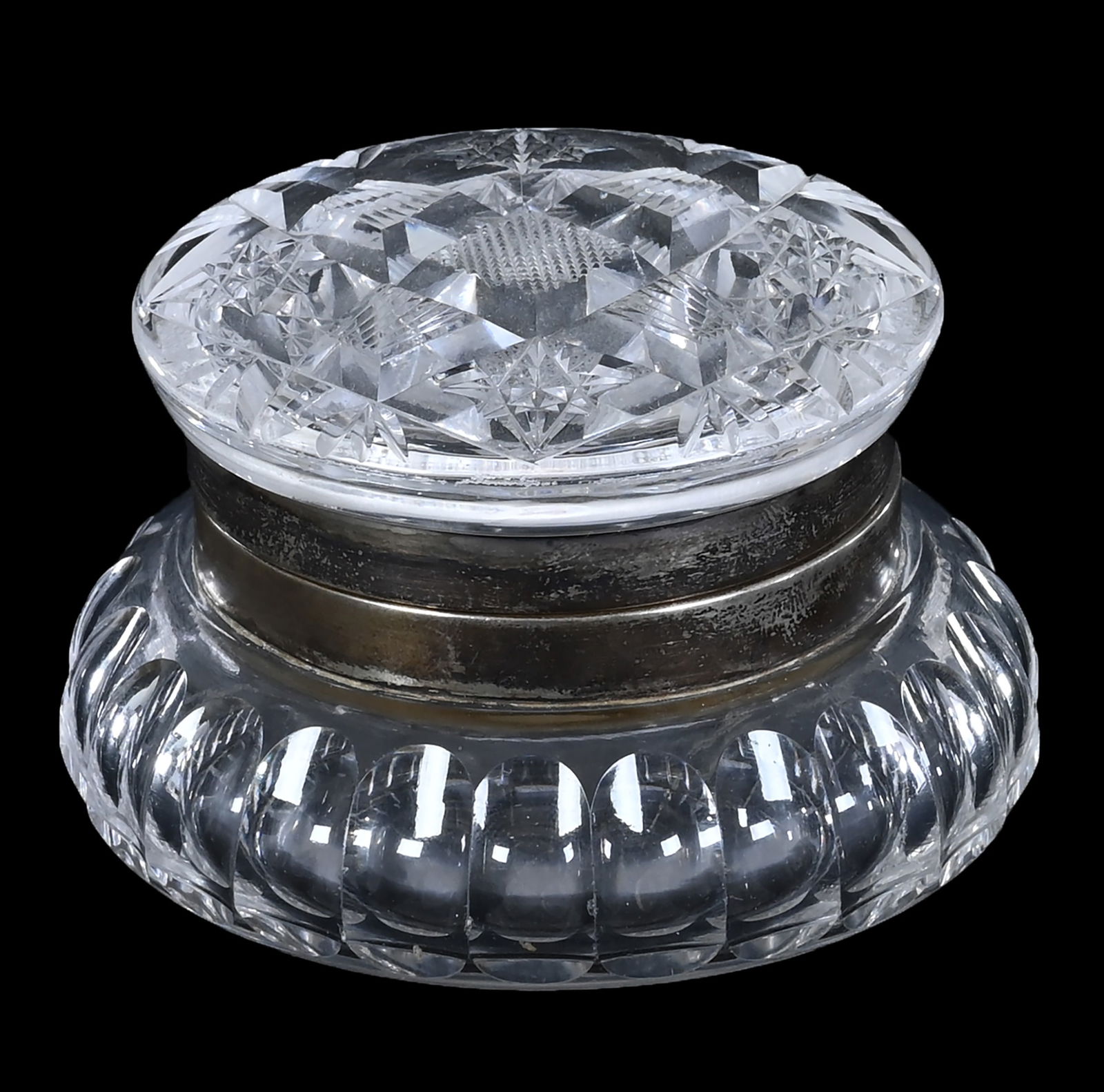 Jewel Box, American Brilliant Cut Glass, Hobstar And Vesica, Crosshatch & Fan Motif (1 of 3)