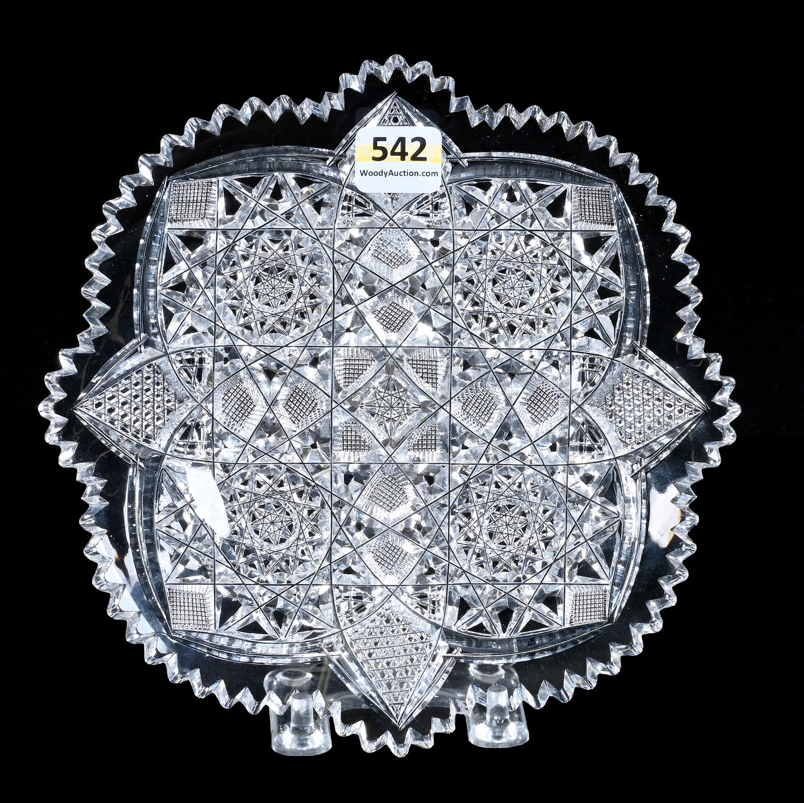 Plate, American Brilliant Cut Glass, Pattern Resembles Seneca Pattern By Empire (1 of 2)