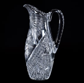 Tankard, Brilliant Period Cut Glass, Bowling Pin Shape