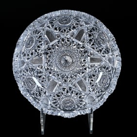 Bowl, American Brilliant Cut Glass, Pattern #33 By Elmira