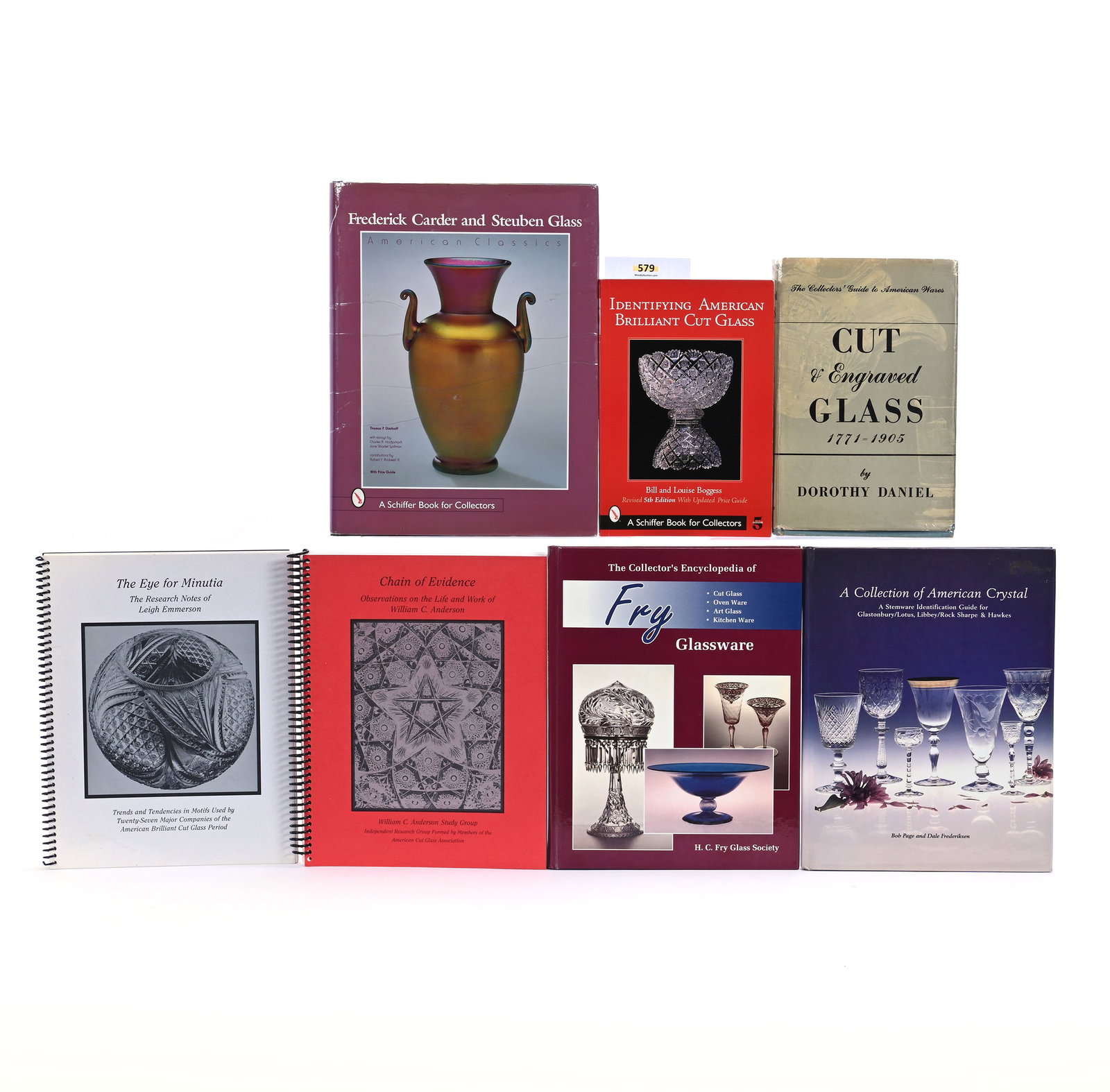 (7) Books About American Brilliant Cut Glass: (7) Books About American Brilliant Cut Glass, (1) Identifying American Brilliant Cut Glass, 5th Edition By Bill And Louise Boggess, 1984, 2005, (1) Cut And Engraved Glass 1771-1905 By Dorothy Daniel, 