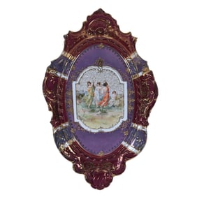 Wall Plaque, Marked Prov Saxe