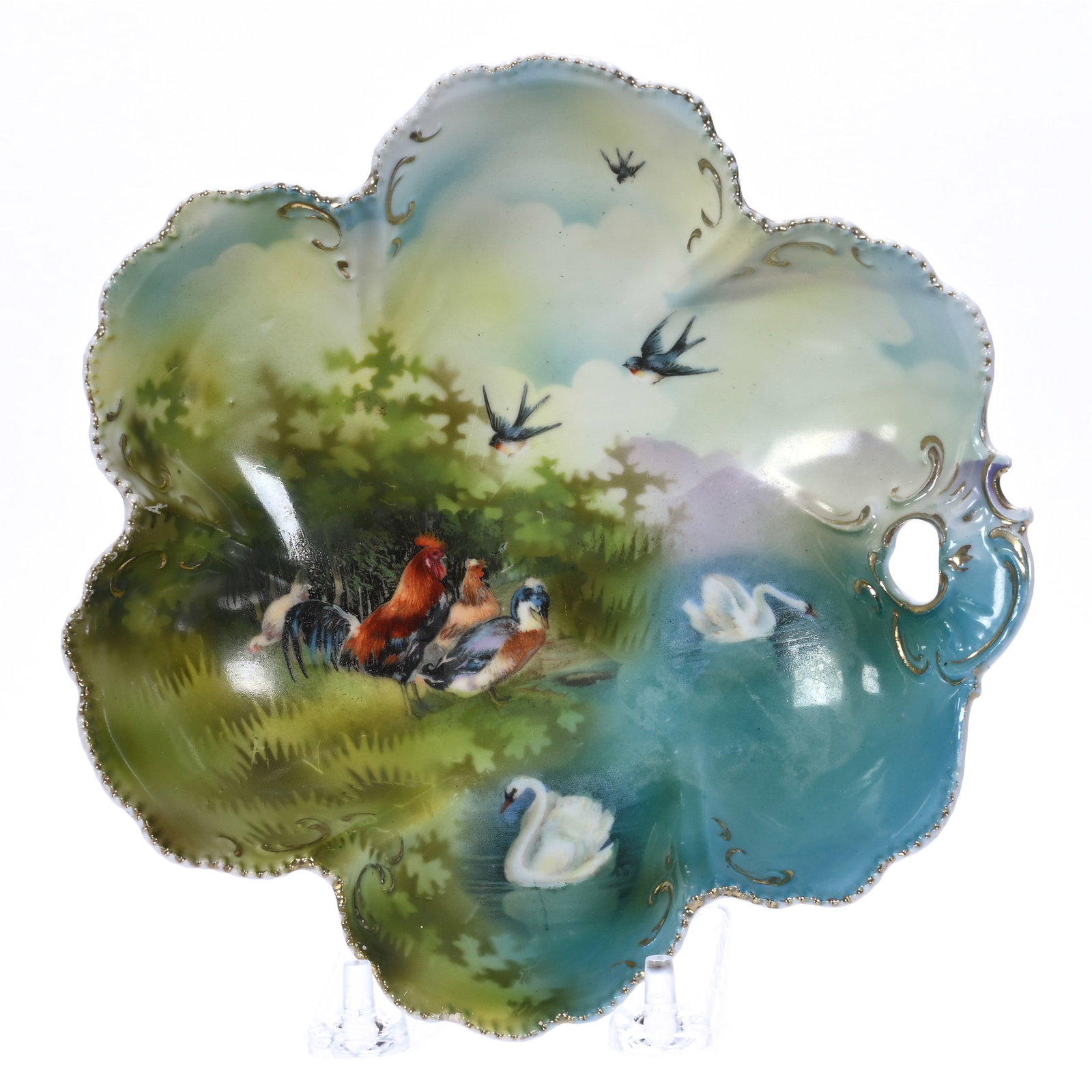 Scalloped Bowl With Finger Grip, Marked R.S. Prussia (1 of 2)