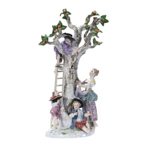 Figural Group, Marked Meissen Blue Crossed Swords, Incised #1998