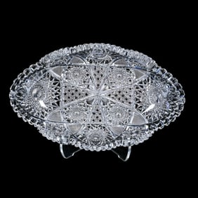 Ice Cream Tray, American Brilliant Cut Glass