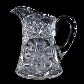 Water Pitcher, American Brilliant Cut Glass