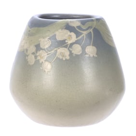 Tapered Vase, Marked Weller, Art Pottery, Hudson Light Pattern