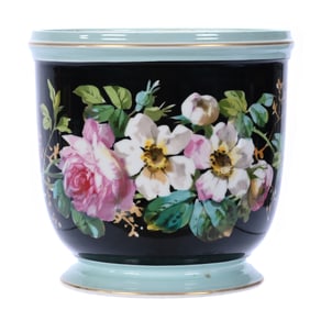 Flower Pot, Unmarked Old Paris