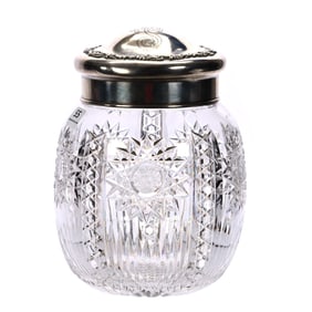 Biscuit Jar, American Brilliant Cut Glass