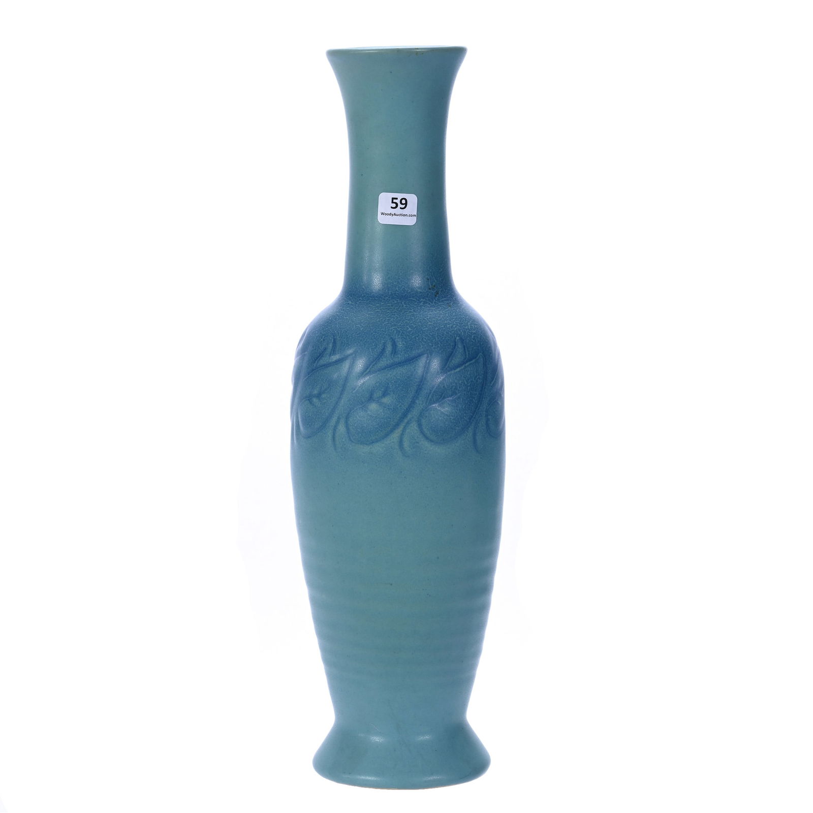 Vase, Marked Van Briggle, Art Pottery, Ming Blue Finish (1 of 3)