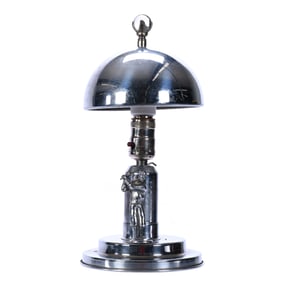Art Deco Lamp, Chrome Color