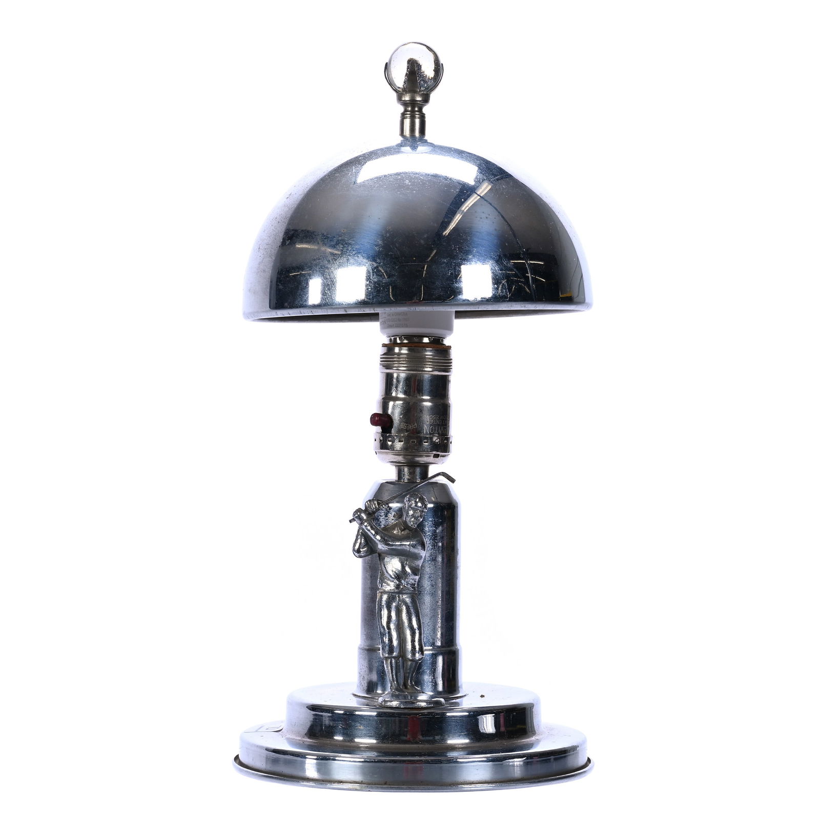 Art Deco Lamp, Chrome Color (1 of 4)