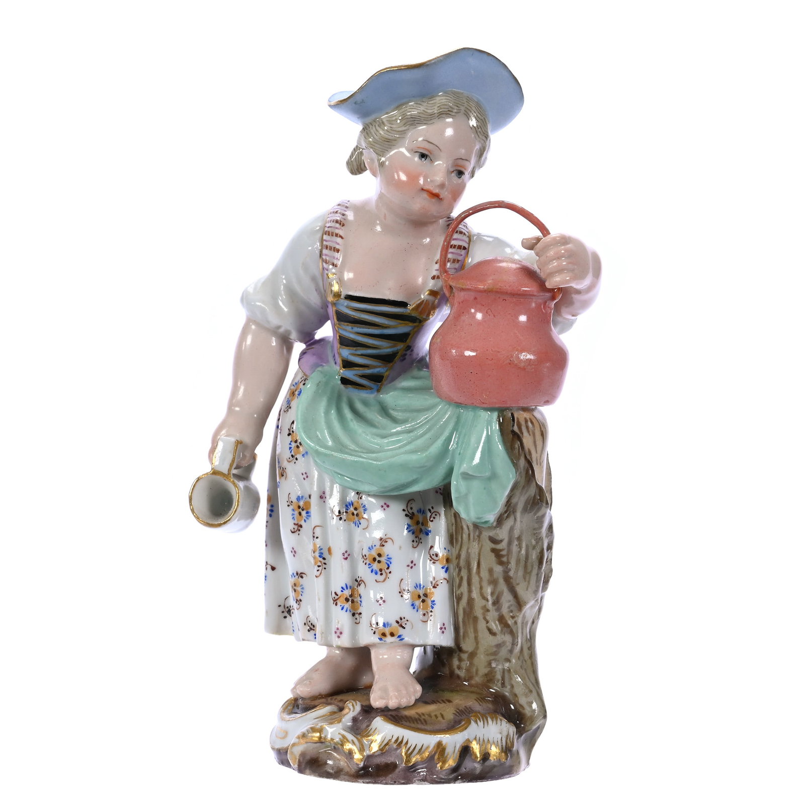 Figurine, Marked Meissen Blue Crossed Sword Mark, Incised #F22 (1 of 4)