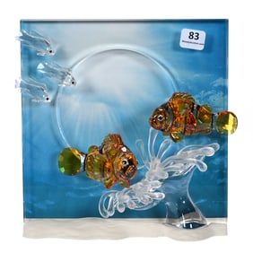 Three Dimensional Plaque, Swarovski Crystal Wonders Of The Sea, New In Box
