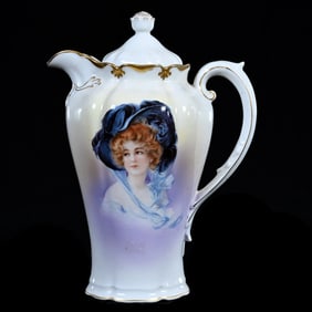 Chocolate Pot, Marked Prov Saxe