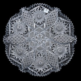 Round Tray, American Brilliant Cut Glass