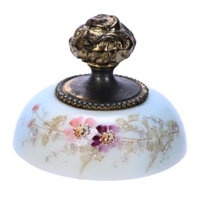 Paper Weight, Unmarked Wave Crest Art Glass