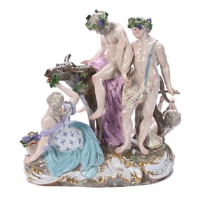 Figural Group, Marked Meissen Blue Crossed Swords, Incised #2724