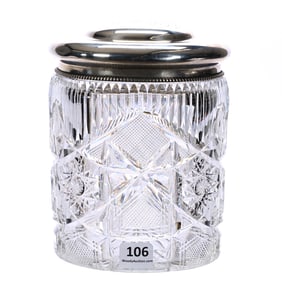 Biscuit Jar, American Brilliant Cut Glass, Attributed To J. Hoare