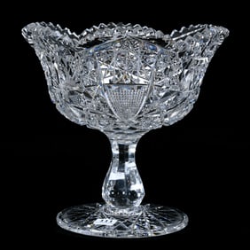 Pedestal Bowl, American Brilliant Cut Glass