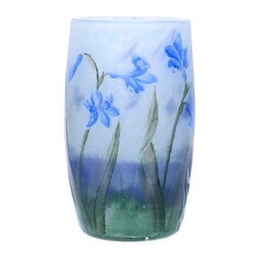 Vase, Signed Daum Nancy, French Cameo Art Glass